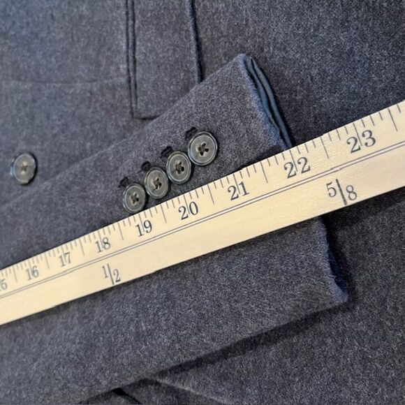 POLO Ralph Lauren Charcoal Work Blazer Double Breasted Cotton Blend Size 6 - Picture 16 of 16